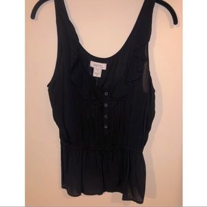 Kirra Medium Black Ruffle Blouse